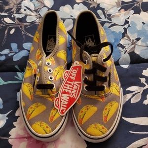 Vans Taco Print Shoes Kids Size 2